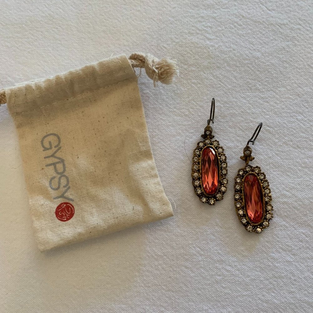 Gypsy Handmade Pink Faceted Earrings
